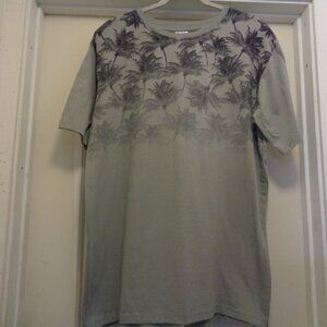 HOT ISLAND GIRL TROPICAL GREYISH TEE SHIRT W PALM TREES BY SGS X L